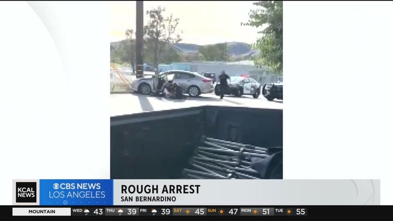 San Bernardino officer caught on camera beating a suspect - CBS Los Angeles