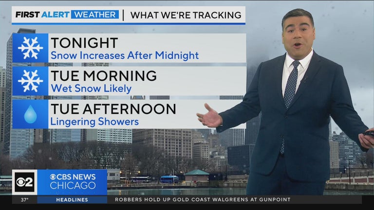 Chicago First Alert Weather: Snow showers coming Tuesday morning - CBS ...