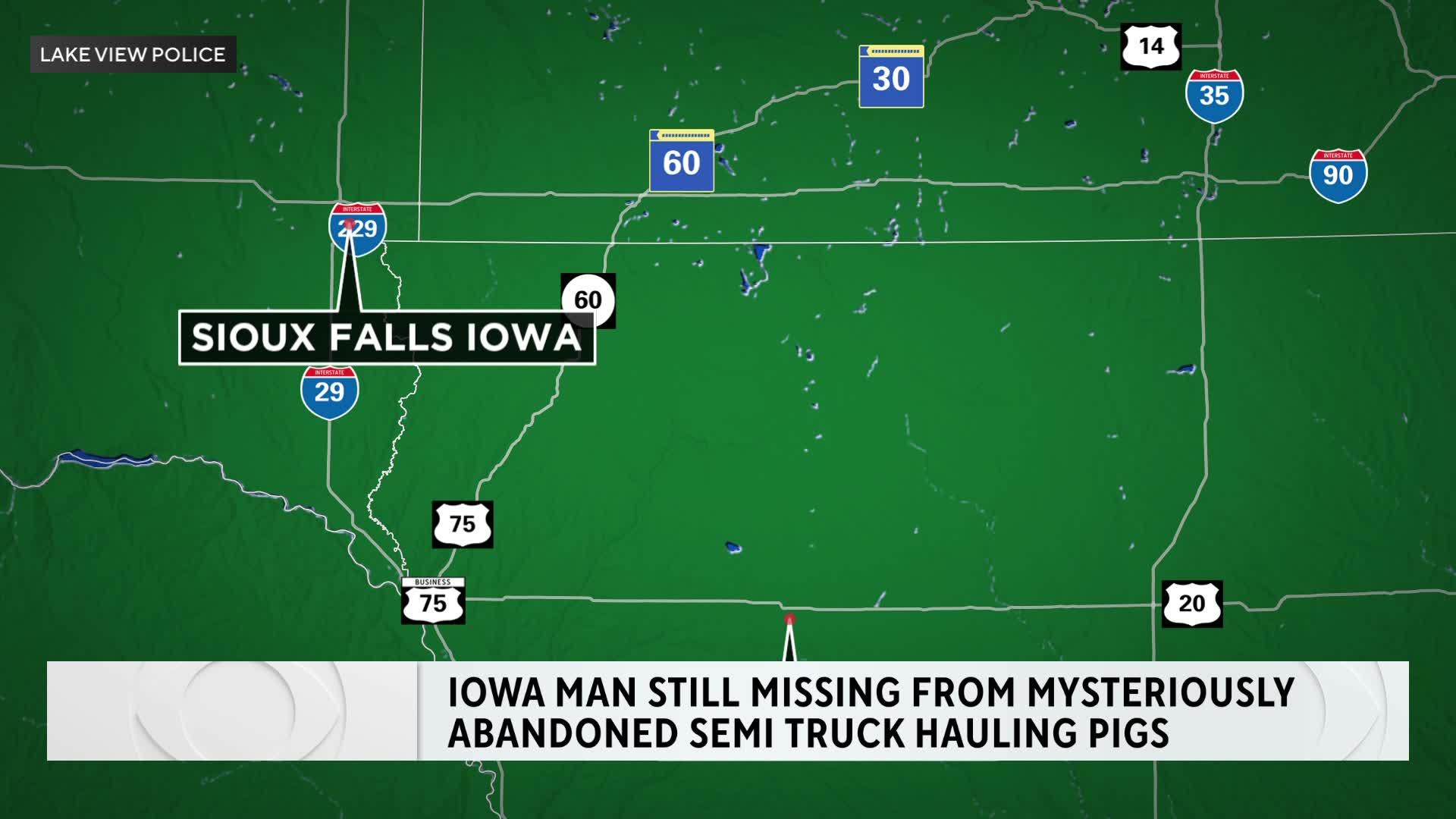 Iowa man still missing, 2 weeks after semi holding baby pigs was found ...