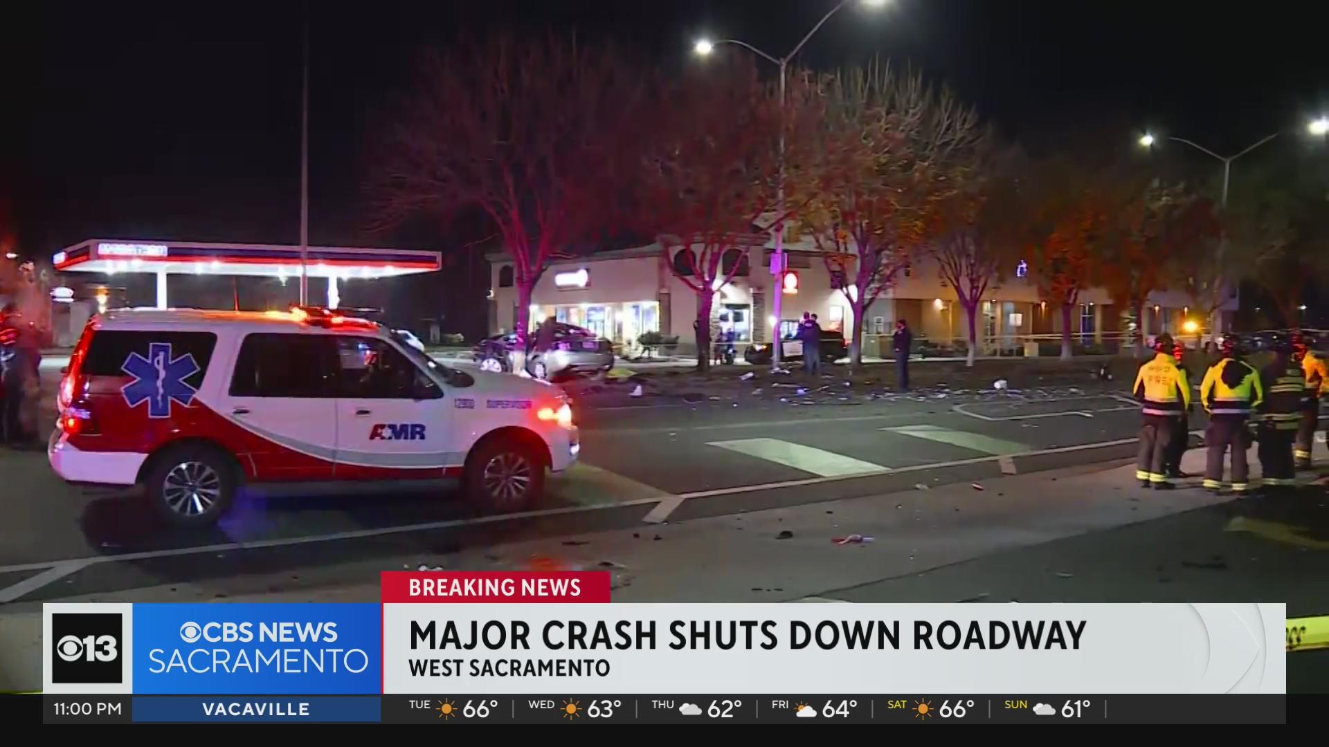 Major crash in West Sacramento leaves 1 dead, 3 injured - CBS Sacramento