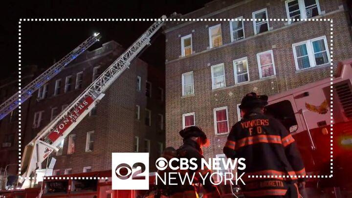 3 people hospitalized in Yonkers apartment fire - CBS New York