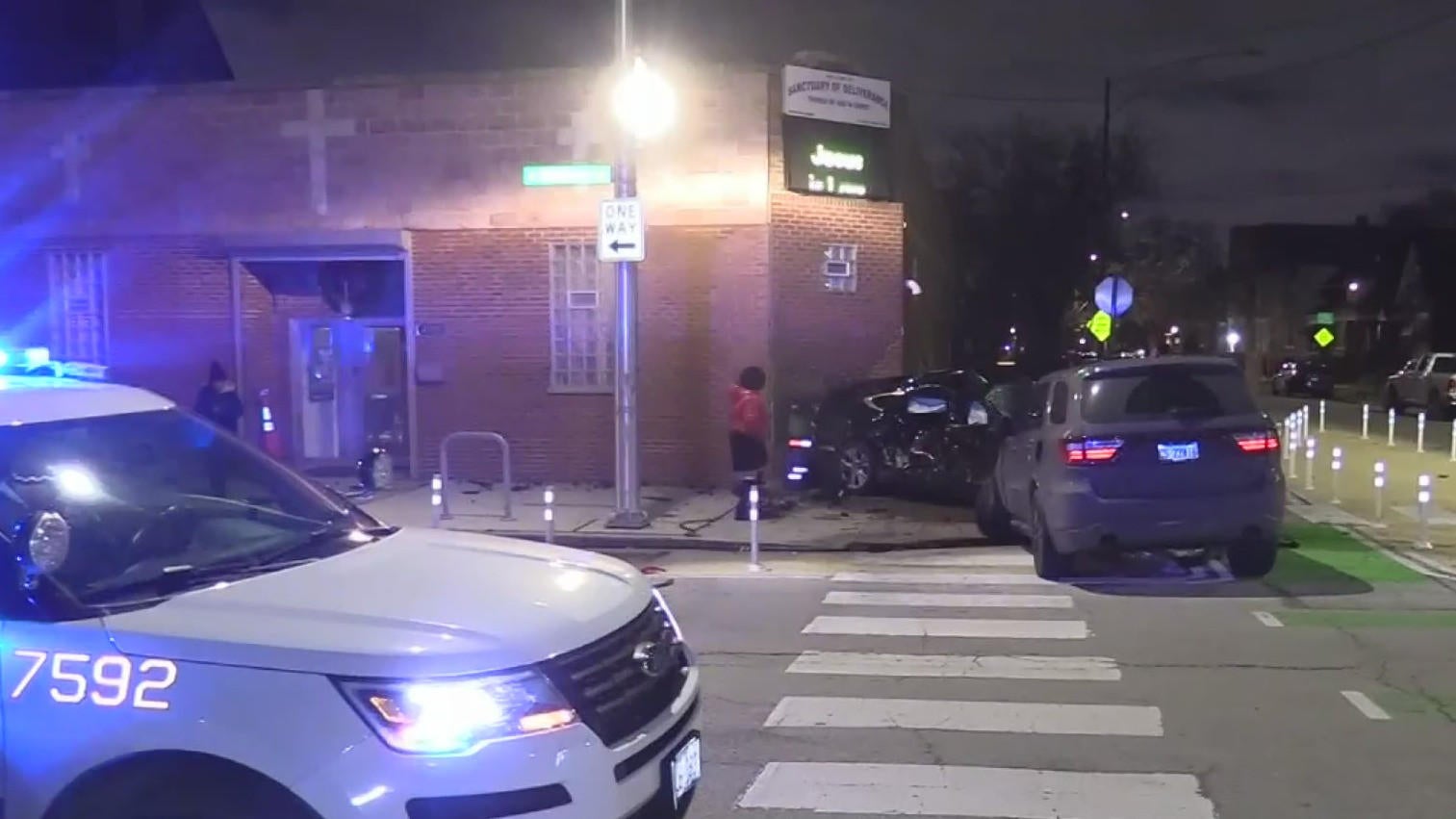 SUV hits car, and car crashes into church on Chicago's West Side - CBS ...