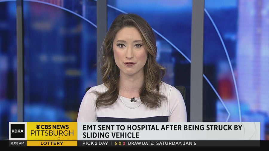 EMT expected to survive after being hit by sliding car in Allegheny ...