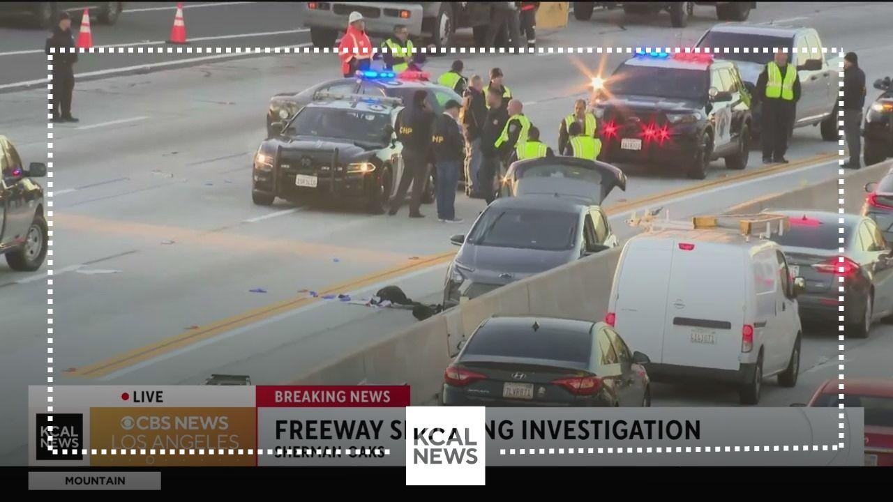 Shooting investigation shuts down 405 Freeway in Sherman Oaks - CBS Los ...