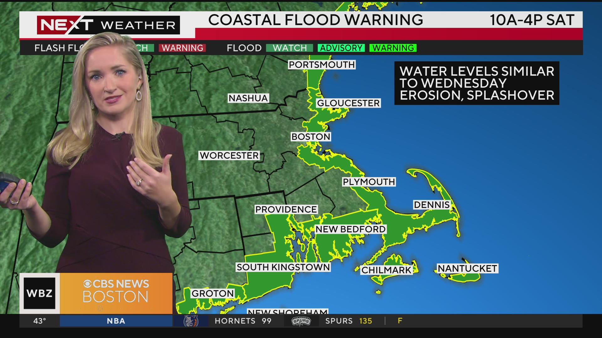 Coastal flooding possible in New England throughout the afternoon - CBS ...