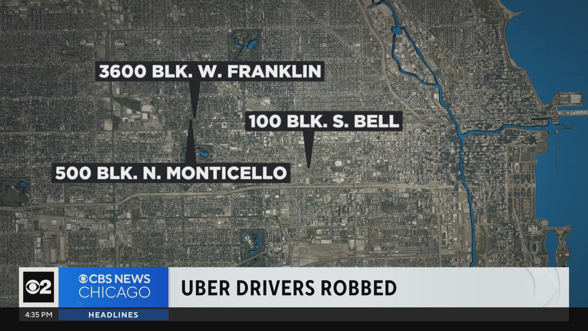 Gunmen rob 6 Uber drivers in two weeks on West Side of Chicago - CBS ...