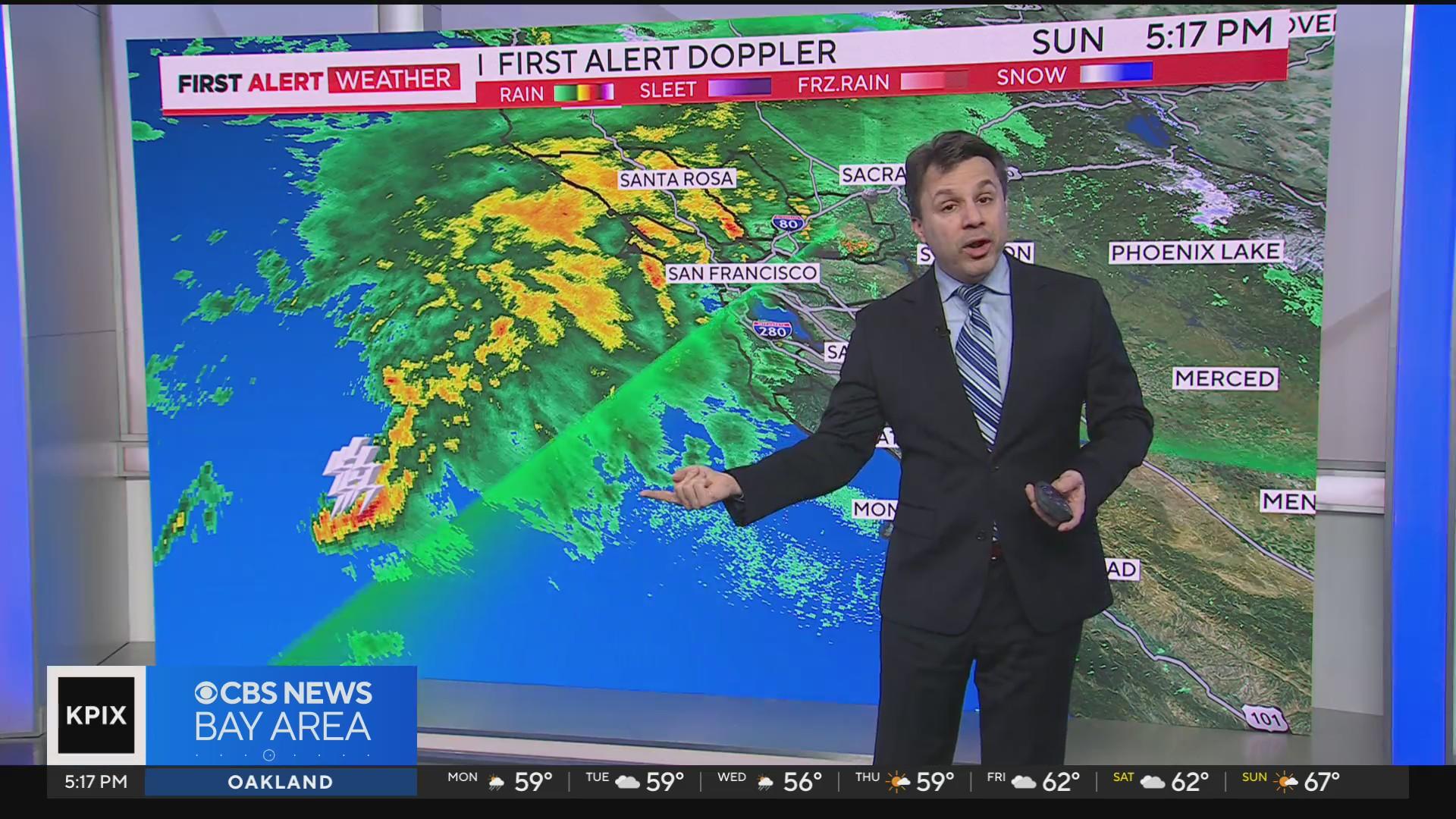 Strongest storm of wet Bay Area weekend brings heavy rains; Flood Watch ...