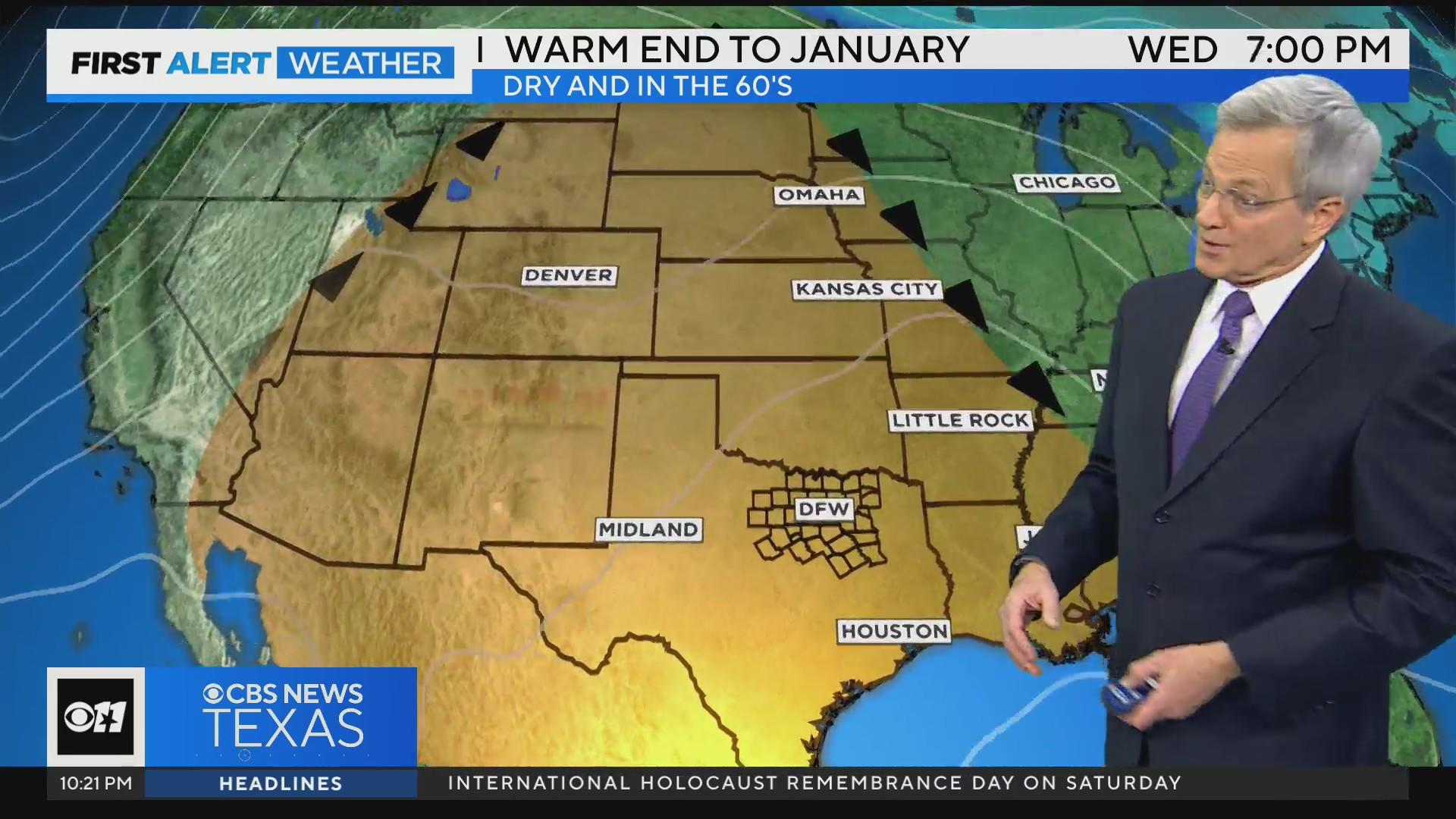 Warm, dry week before the rain returns - CBS Texas