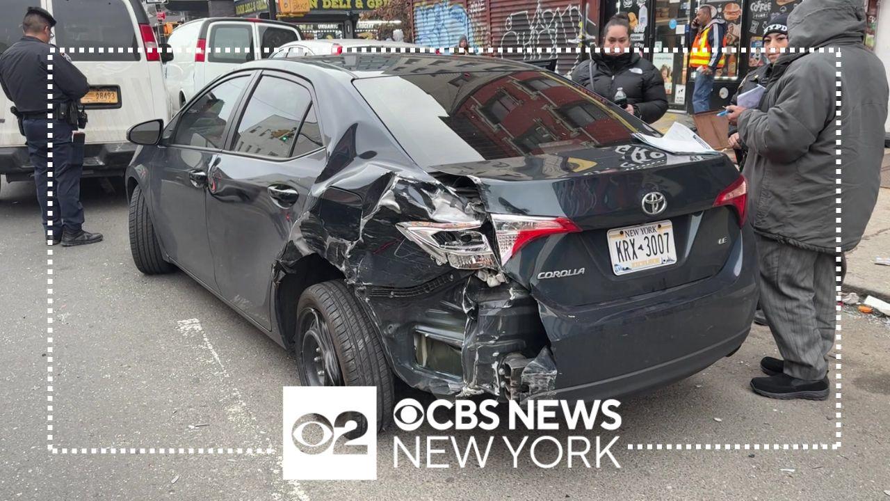 Over a dozen people injured in multi-vehicle crash in Brooklyn - CBS ...