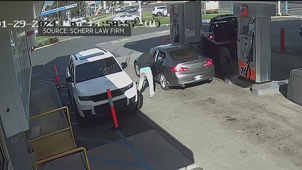 Brazen, violent daylight robbery at Oakland gas station caught on ...