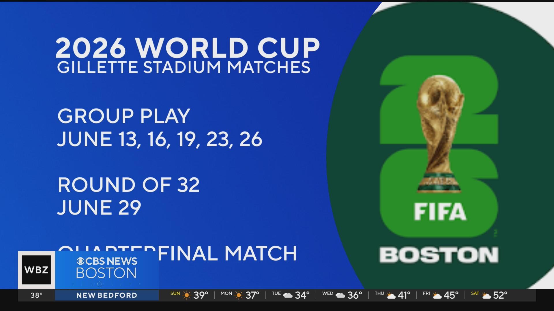 Massachusetts To Host 7 FIFA World Cup Matches At Gillette Stadium In Massachusetts To Host 7 FIFA World Cup Matches At Gillette Stadium In