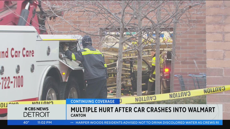 Several people injured after vehicle crashes into Walmart in Canton ...