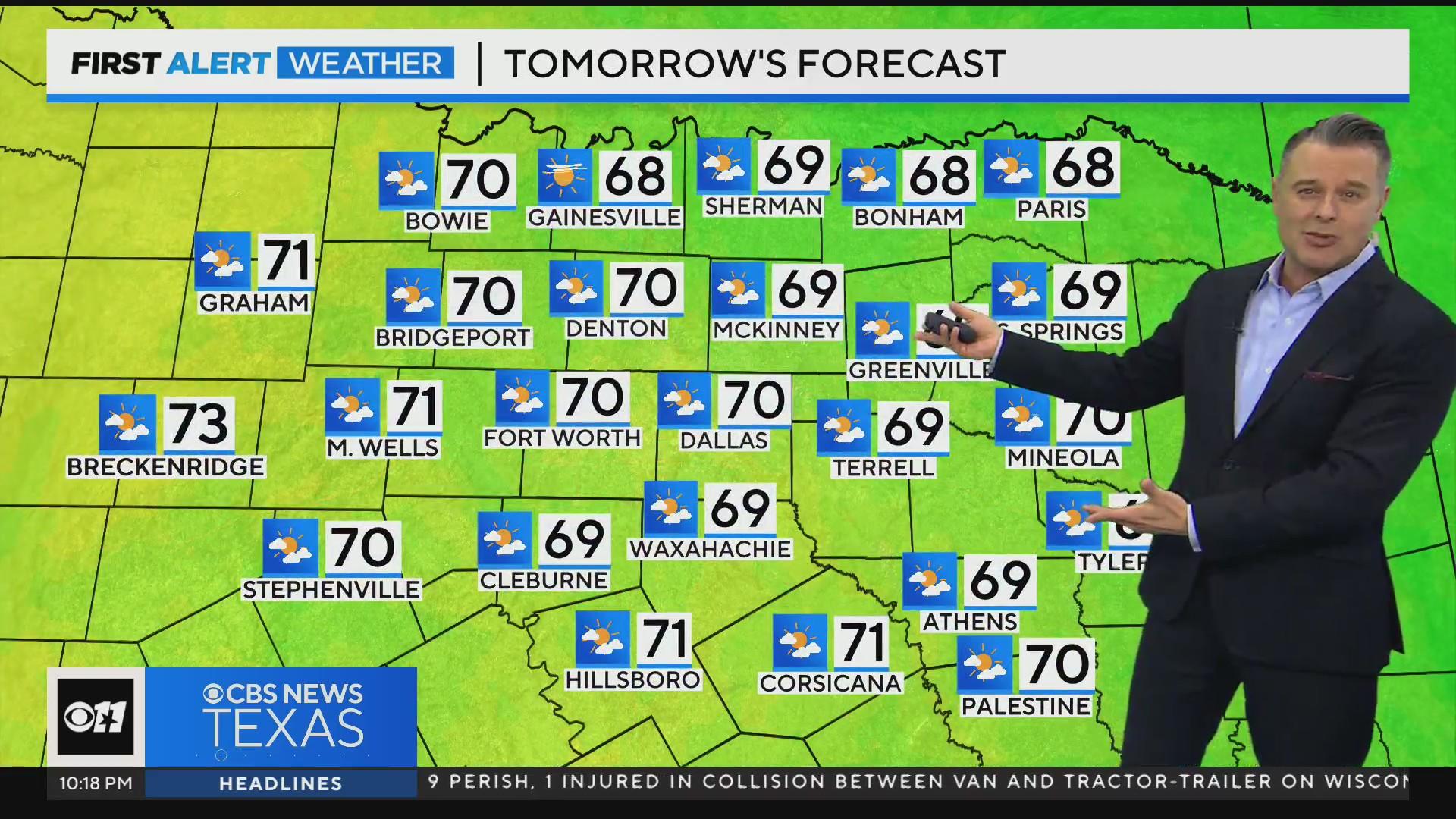 Pleasant start to the week before rain chances return - CBS Texas
