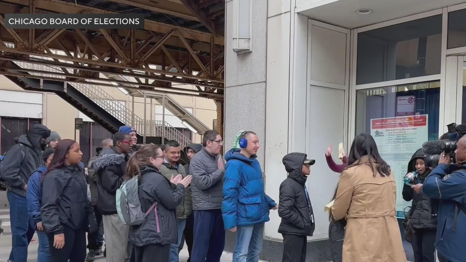 Chicago high school students of voting age cast ballots in 'Parade to ...