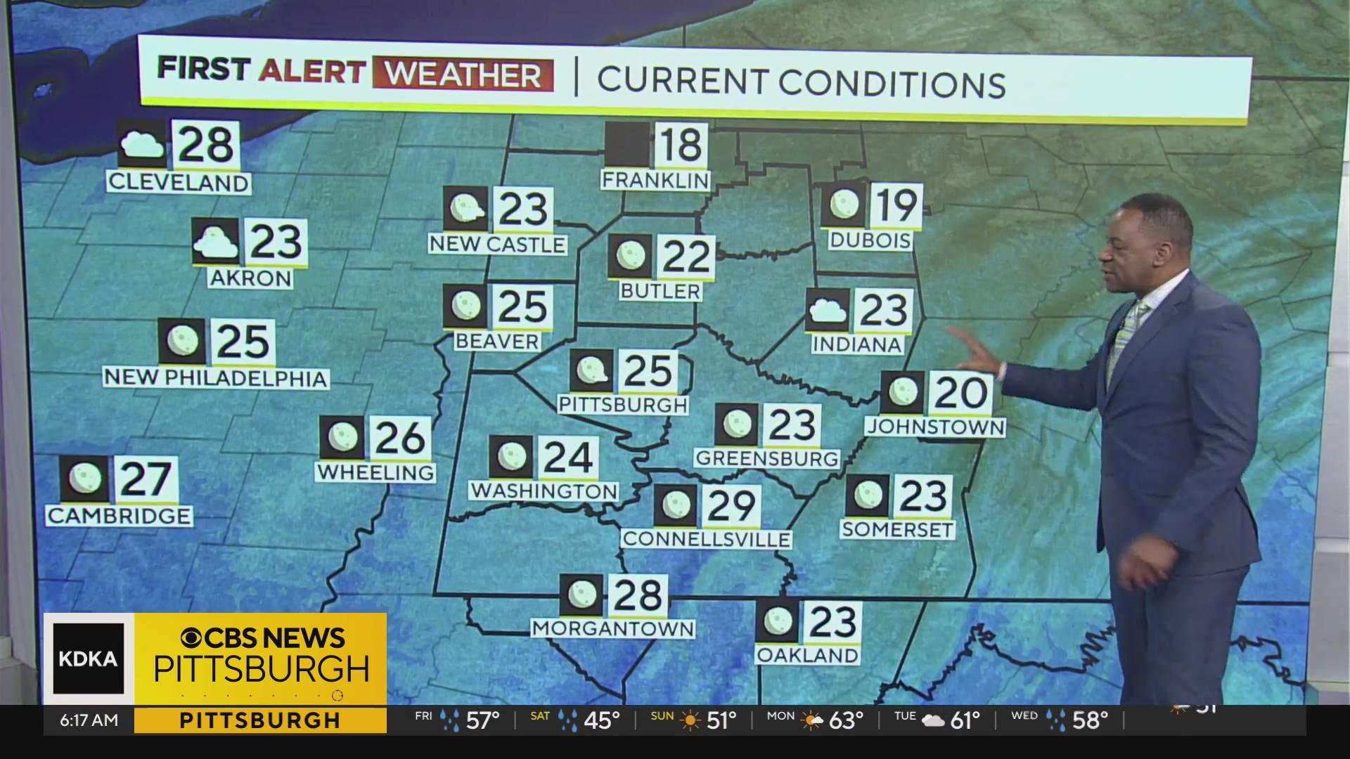 Pittsburgh has a chance for rain on Friday and the best chance comes ...