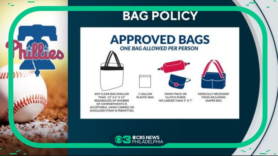 What is Citizens Bank Park's bag policy? What you can and can't bring