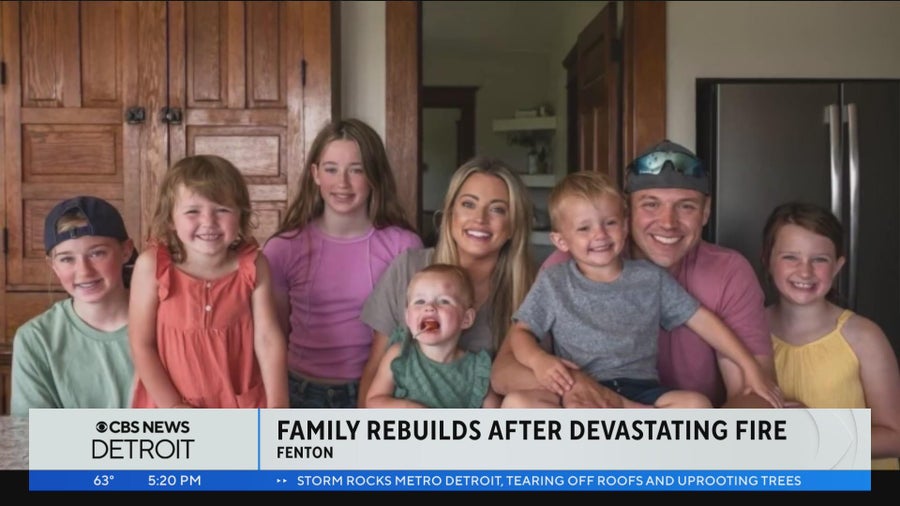 Michigan family of seven rebuilds after devastating fire - CBS Detroit