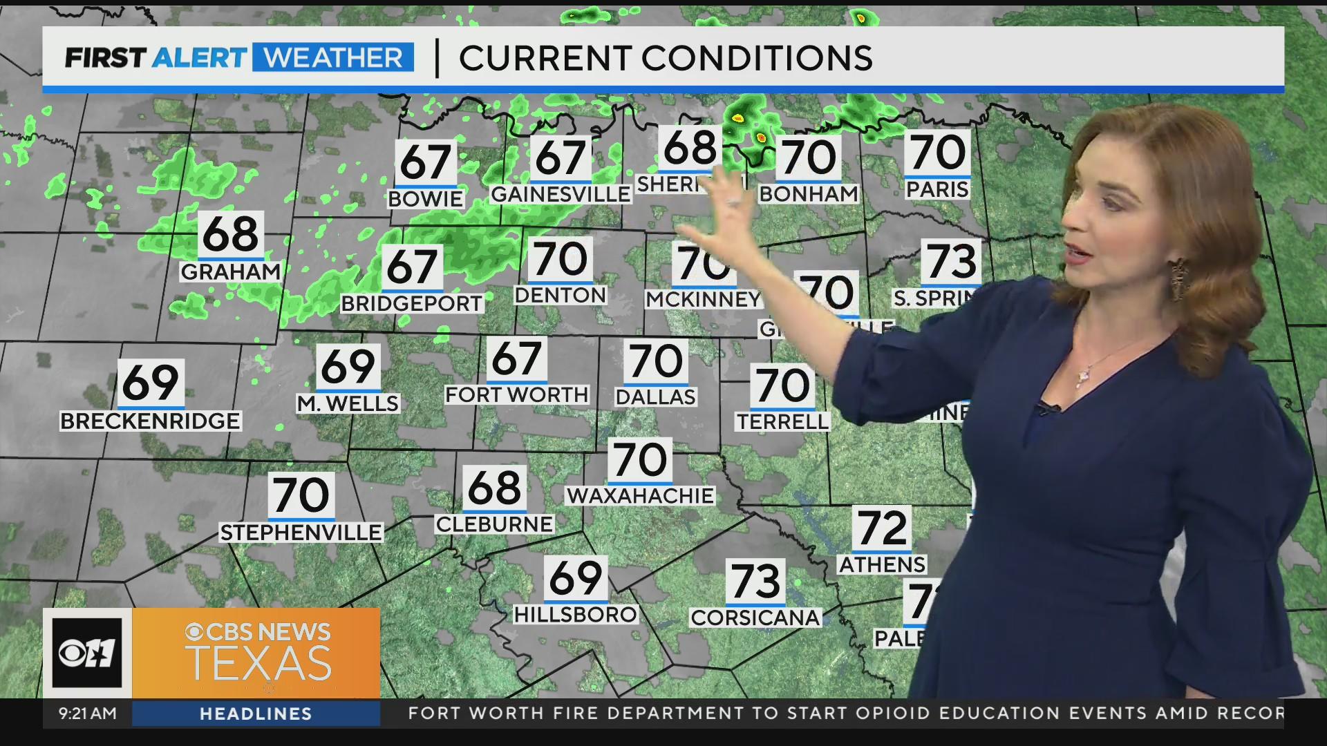 Cloudy Saturday in North Texas with chances of rain - CBS Texas
