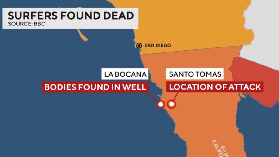 3 surfers from Australia and the U.S. were killed in Mexico's Baja