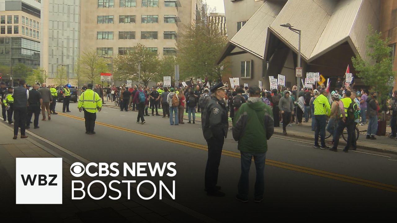 Pro-Palestinian protesters arrested for blocking garage at MIT building ...