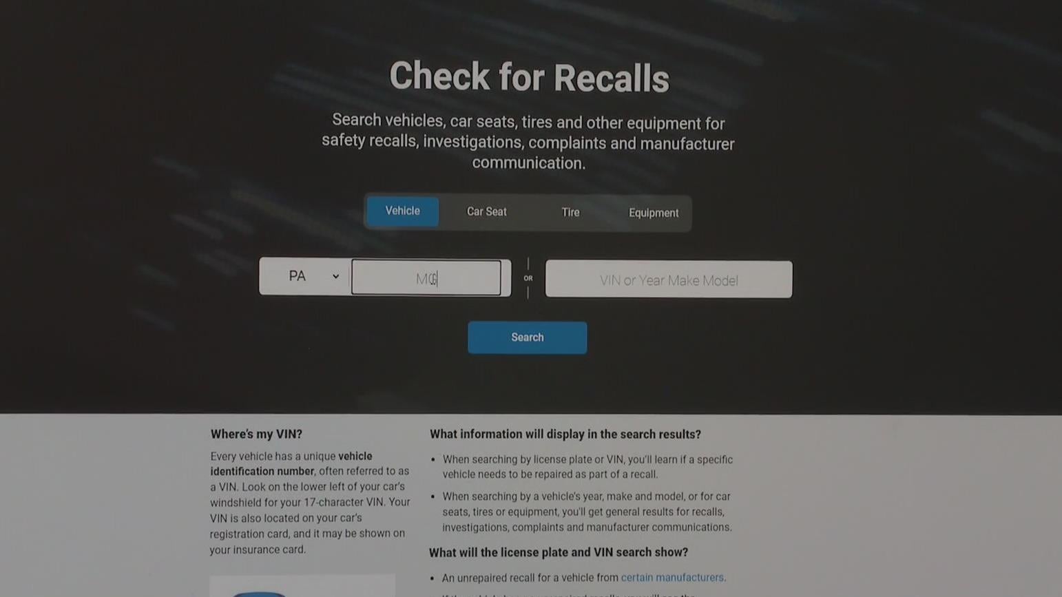 Recall Status New tool makes it easy for drivers to check for recalls - CBS Pittsburgh