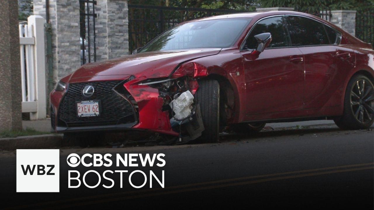 Driver in expensive stolen car hits more than a dozen vehicles during ...