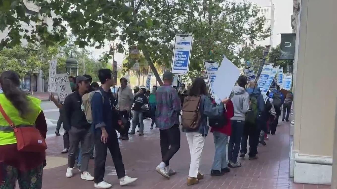 Protesters gather outside San Francisco Google office over retaliatory ...
