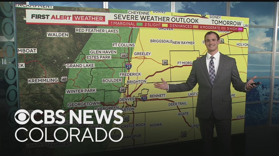 Severe storms, hail and damaging winds possible across Colorado - CBS ...
