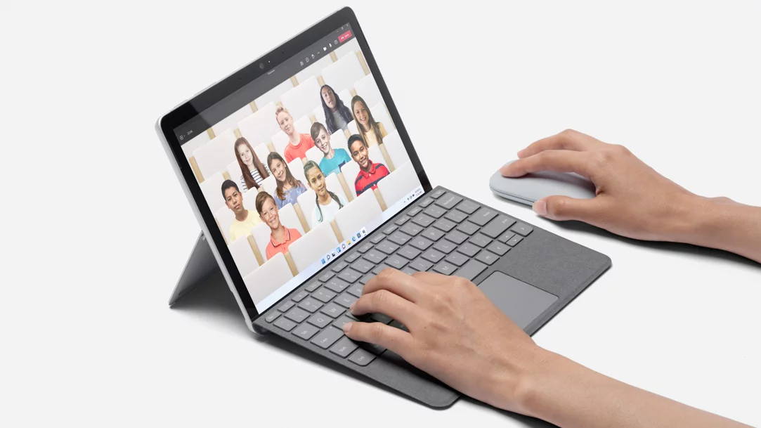 Person using Microsoft Surface 