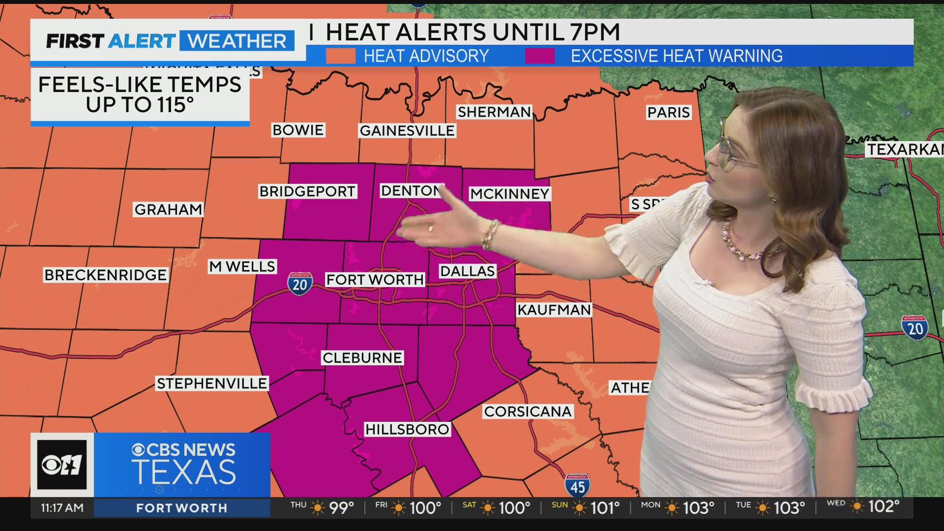 Heat advisory, excessive heat warning in effect for North Texas - CBS Texas