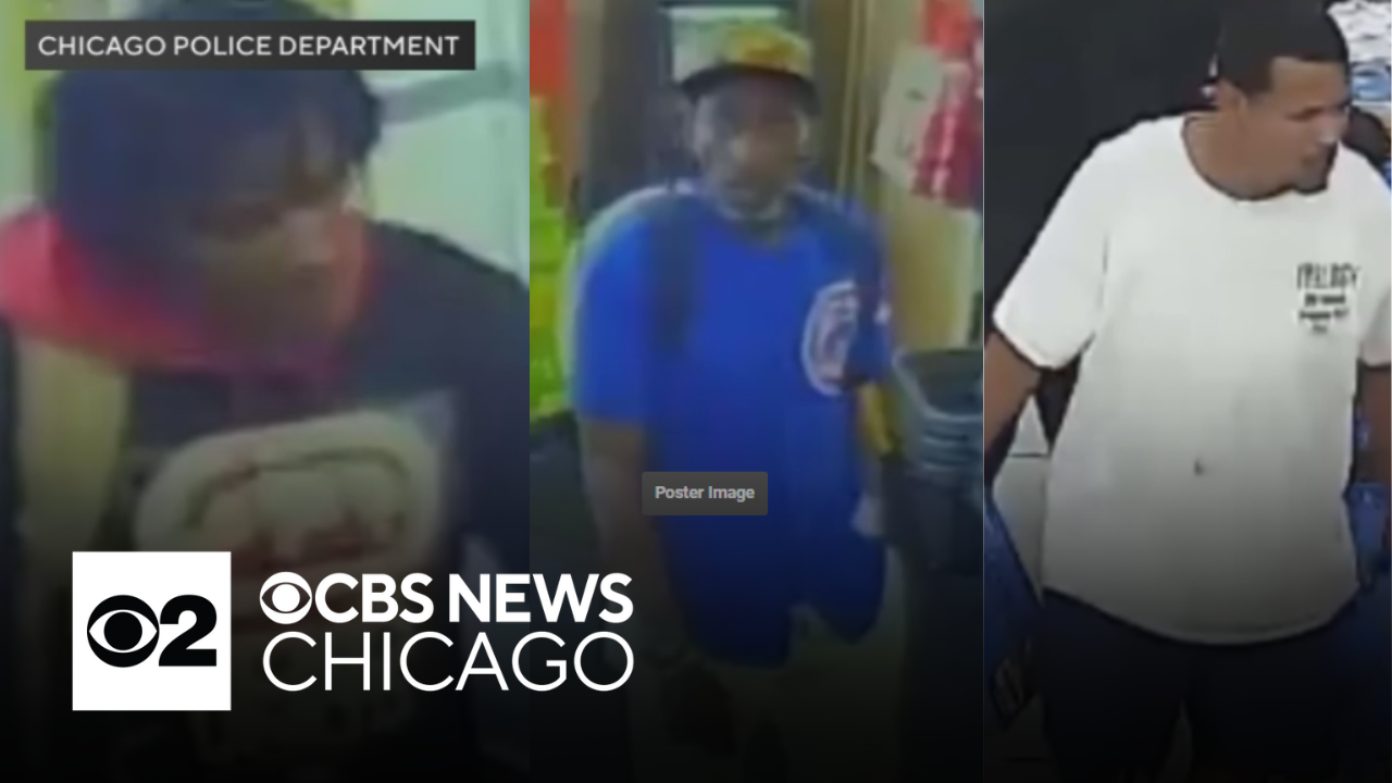 3 men sought in retail thefts on Chicago's Northwest Side - CBS Chicago