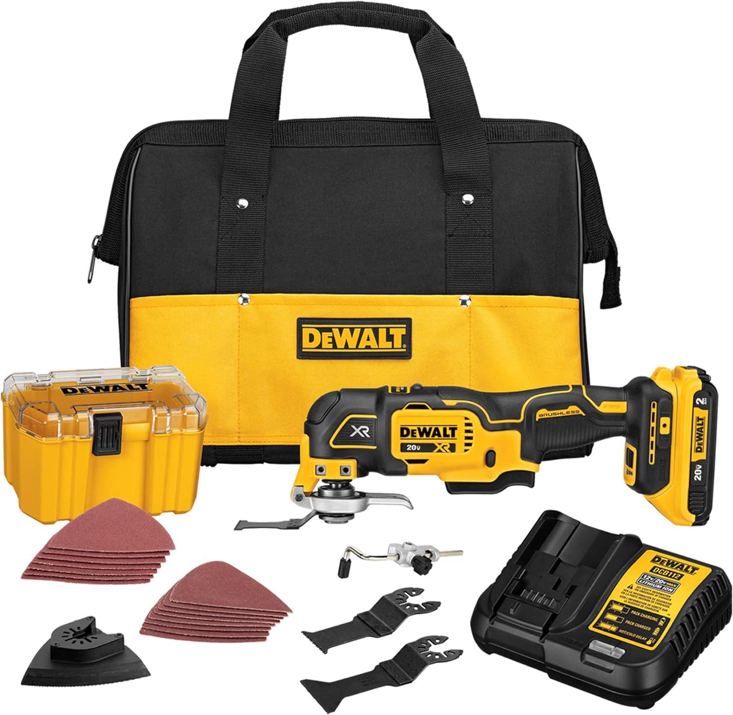 DEWALT 20V MAX XR Oscillating Tool Kit, 3-Speed (DCS356C1)