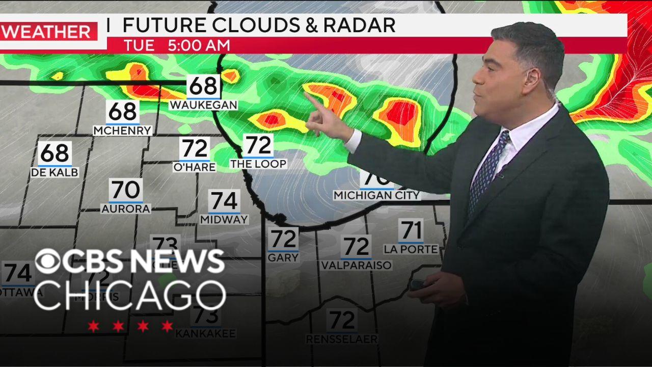 Scattered storm chances persist through Monday night - CBS Chicago