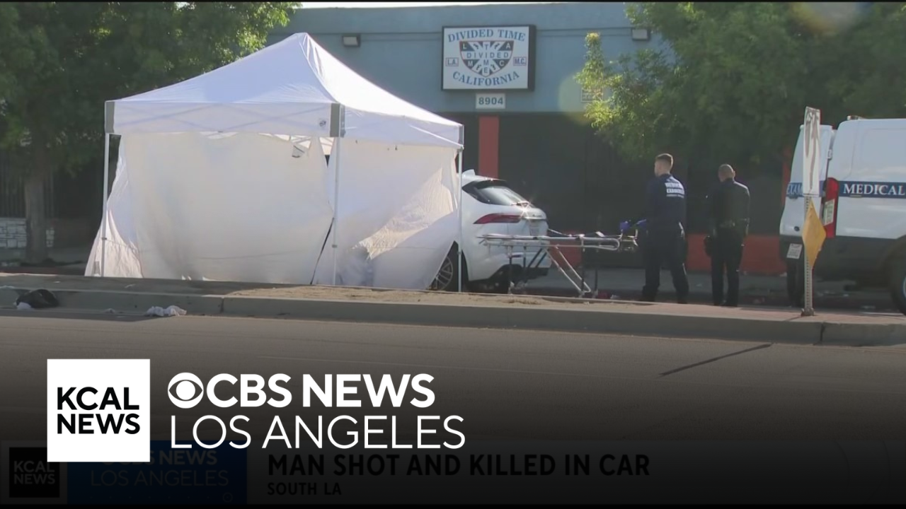 Man found fatally shot inside car in South Los Angeles - CBS Los Angeles