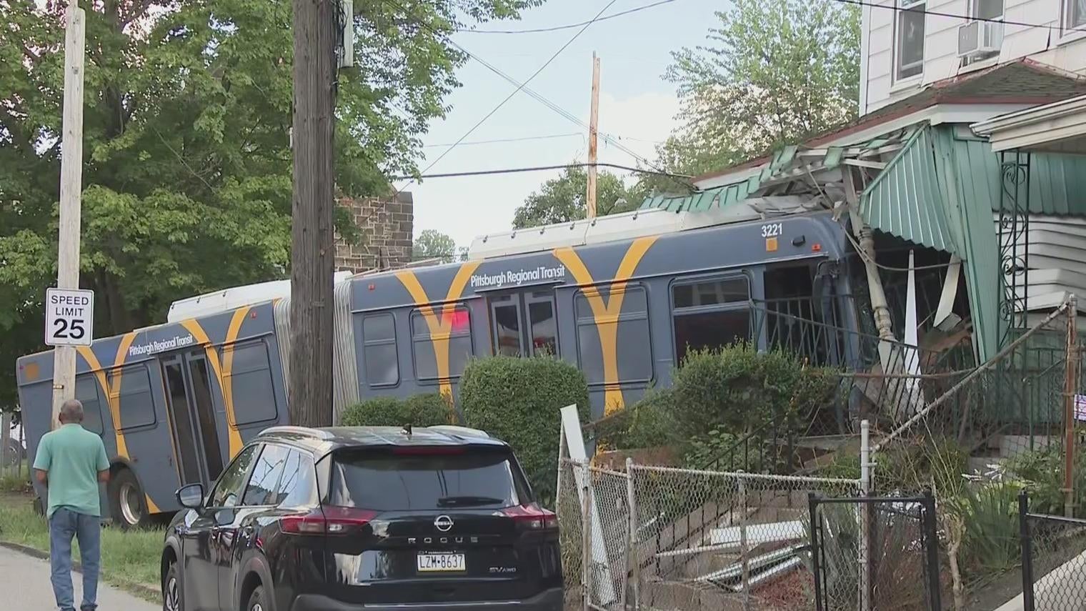 Pittsburgh Regional Transit bus smashes into home after driver fleeing ...