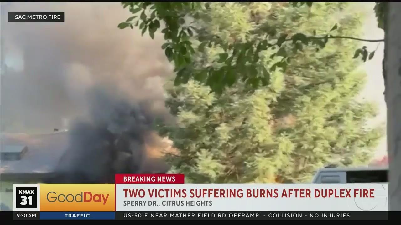 2 people hurt, dog rescued from Citrus Heights duplex fire - CBS Sacramento
