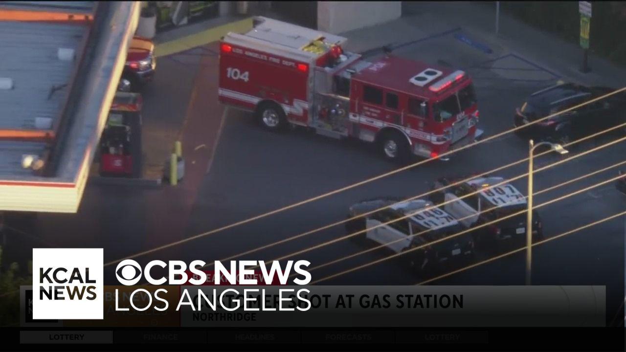 Man shot by BB bun wielding suspect at Northridge gas station - CBS Los ...