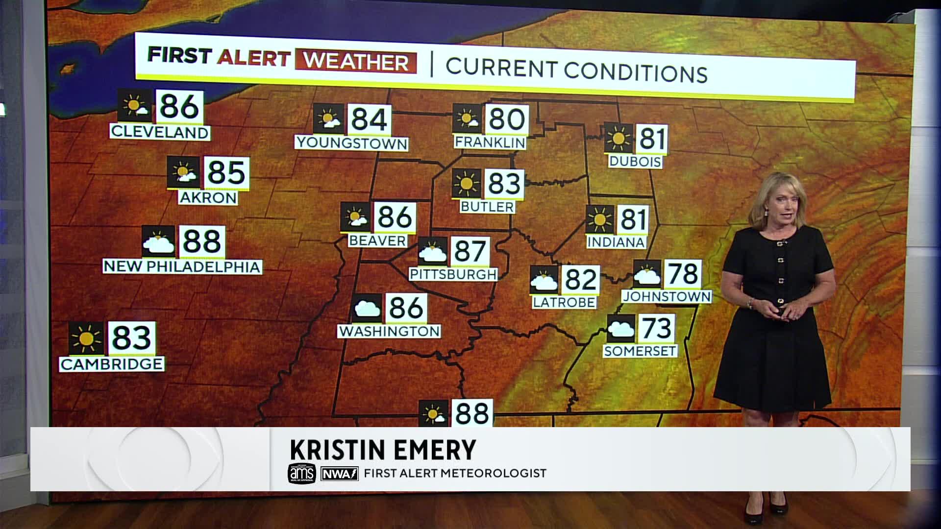 High temperatures remain above normal; Pittsburgh area to see low-end ...