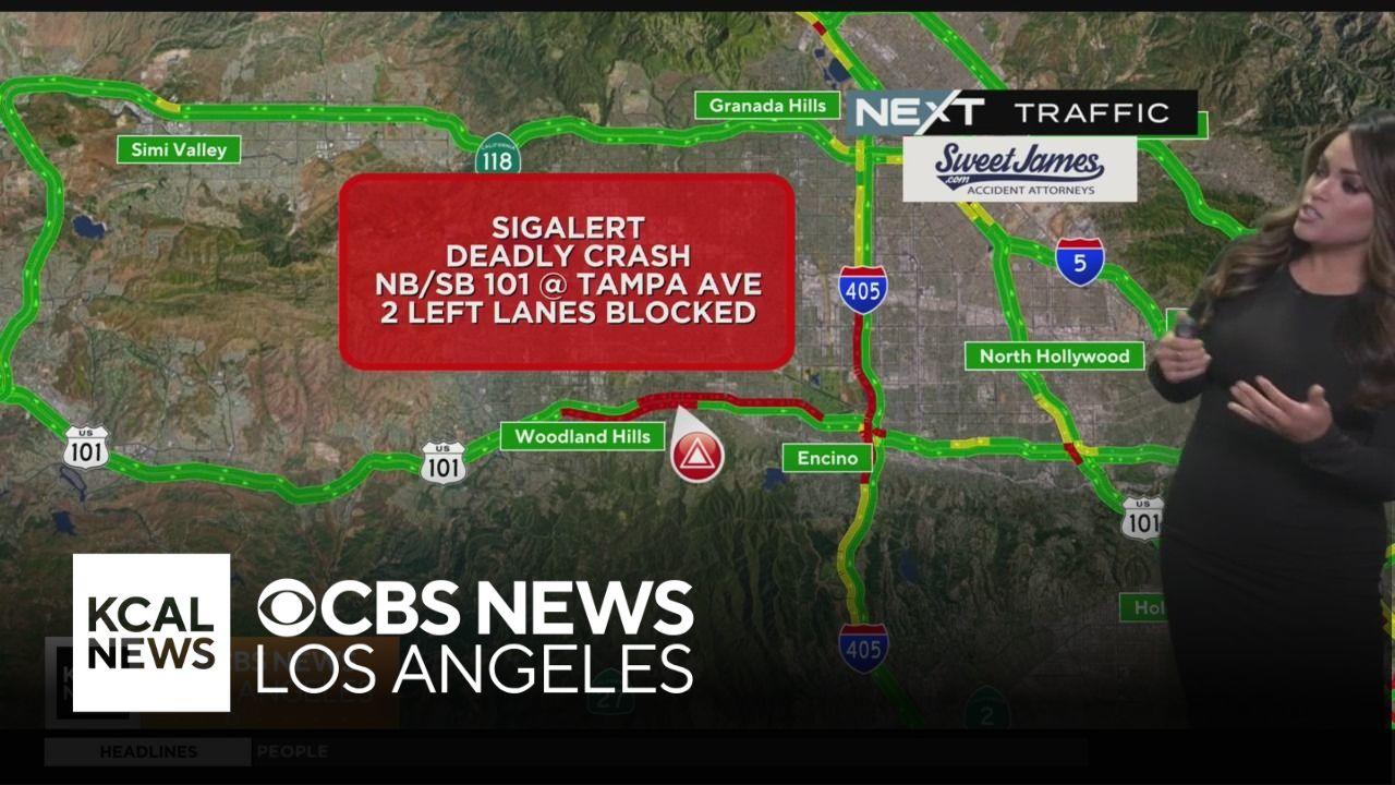 Deadly 101 Freeway crash in Woodland Hills impacts morning