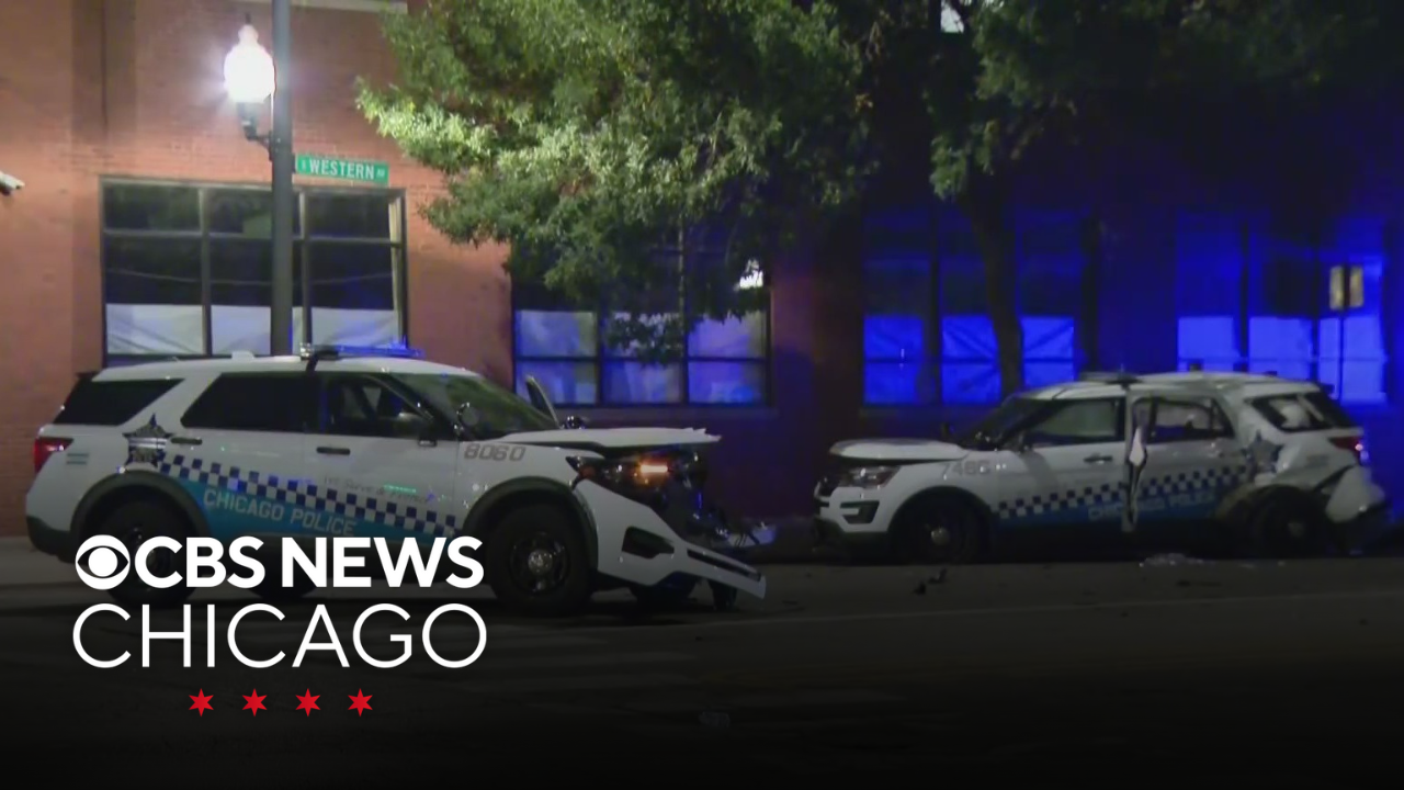 6 officers hurt after 2 squad cars collided on Lower West Side - CBS ...