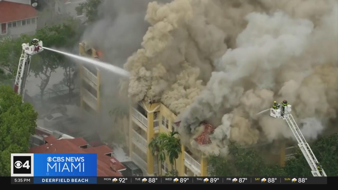 Tenants displaced after apartment fire find new housing - CBS Miami