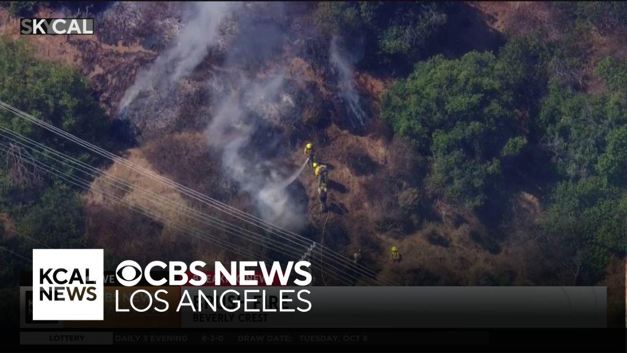 Brush fire breaks out in Beverly Crest area of Los Angeles - CBS Los ...