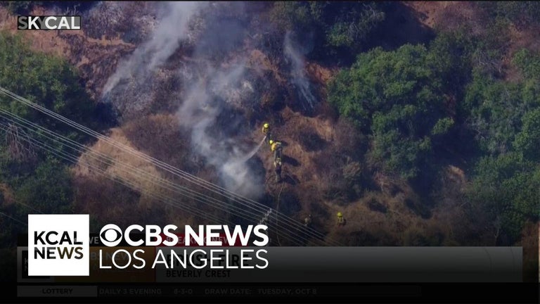 Brush fire breaks out in Beverly Crest area of Los Angeles - CBS Los ...