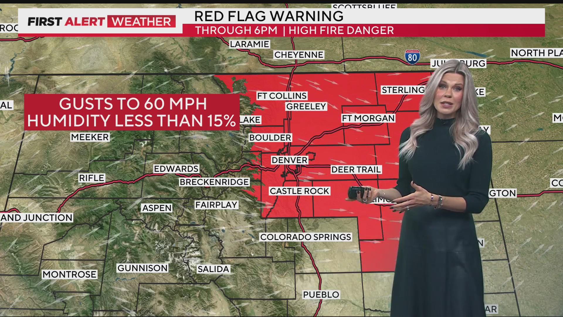 High fire danger across Colorado's Front Range with strong winds and ...
