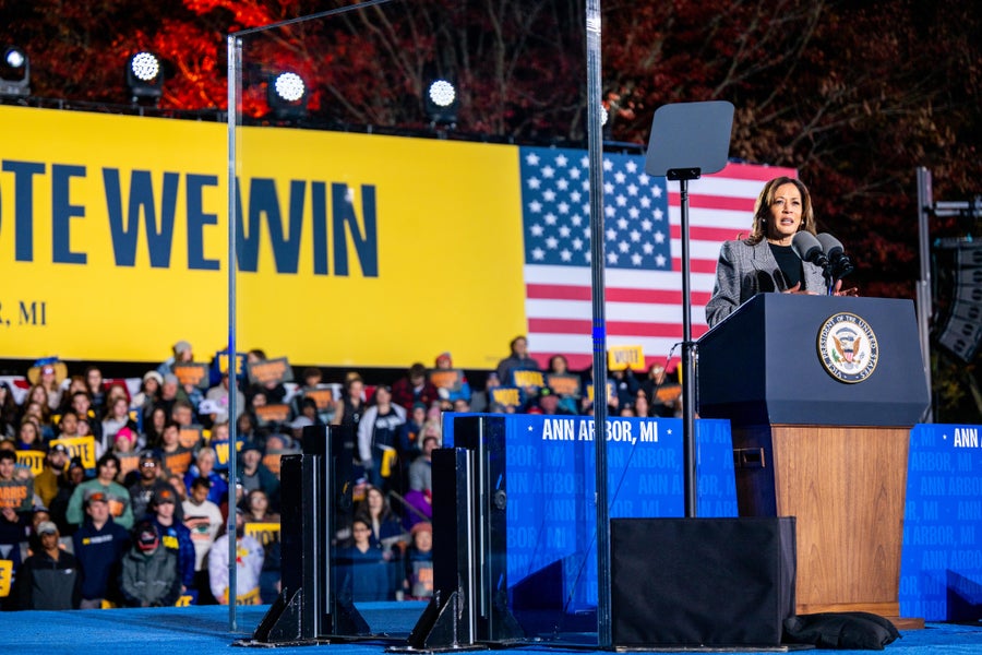 Harris tries to fire up young voters during rally in battleground ...