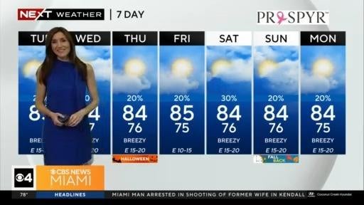 Breezy South Florida, spotty showers possible in the afternoon - CBS Miami