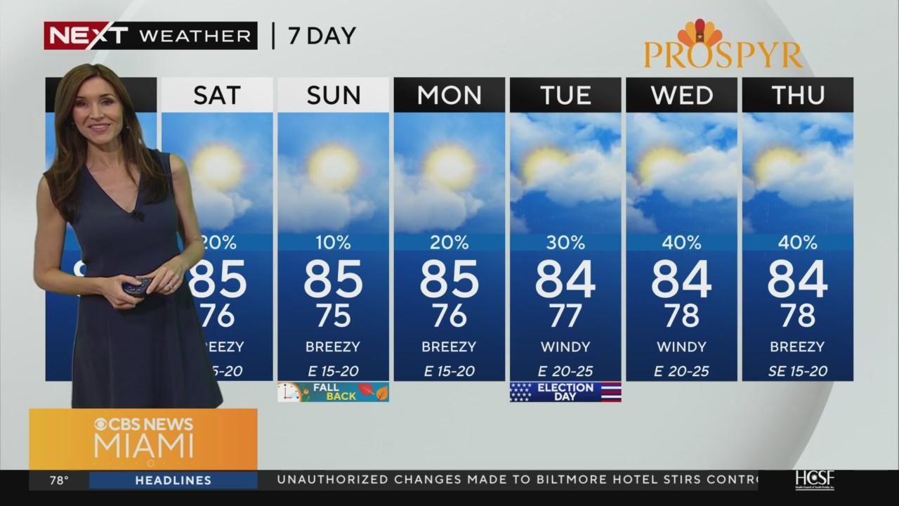 South Florida is in for a breezy weekend - CBS Miami