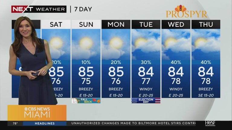 South Florida is in for a breezy weekend - CBS Miami