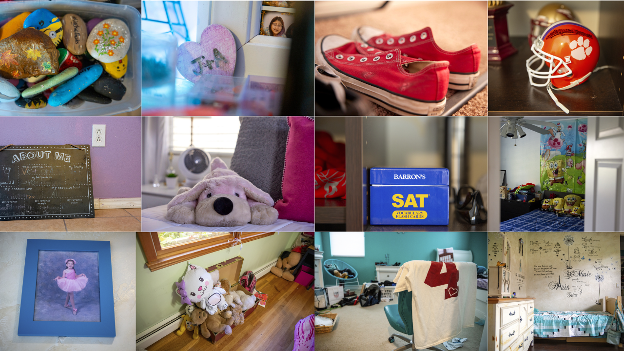 "Everything as it was": Explore the bedrooms of kids killed in school shootings