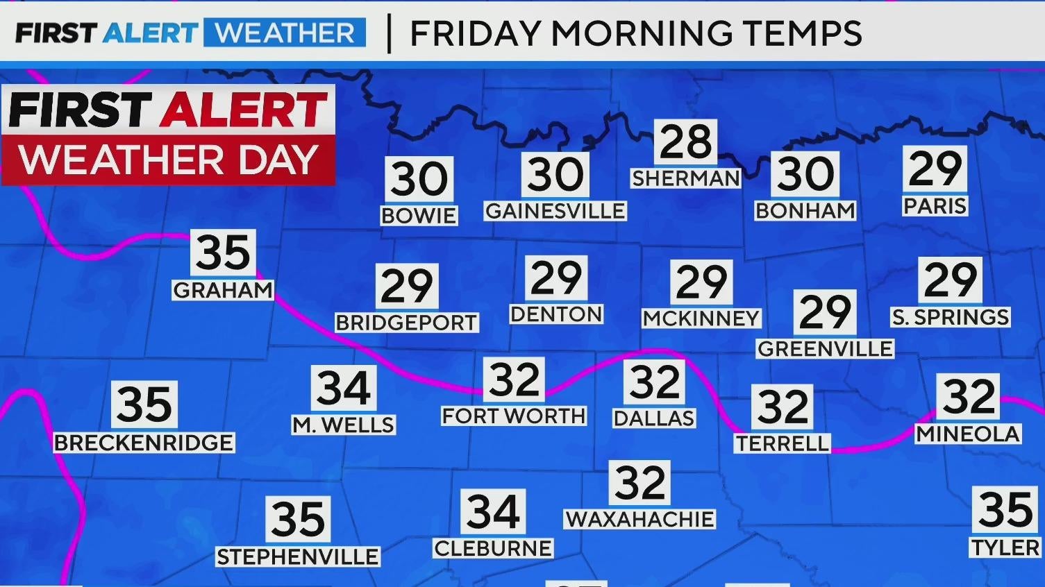 Coldest air of the season and first freeze for some across North Texas ...